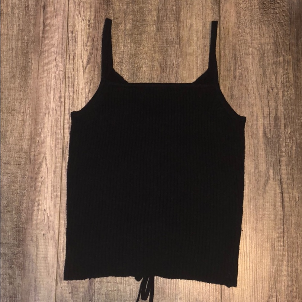 AE Ribbed Front Lace Up Sweater Tank - Picture 5 of 5